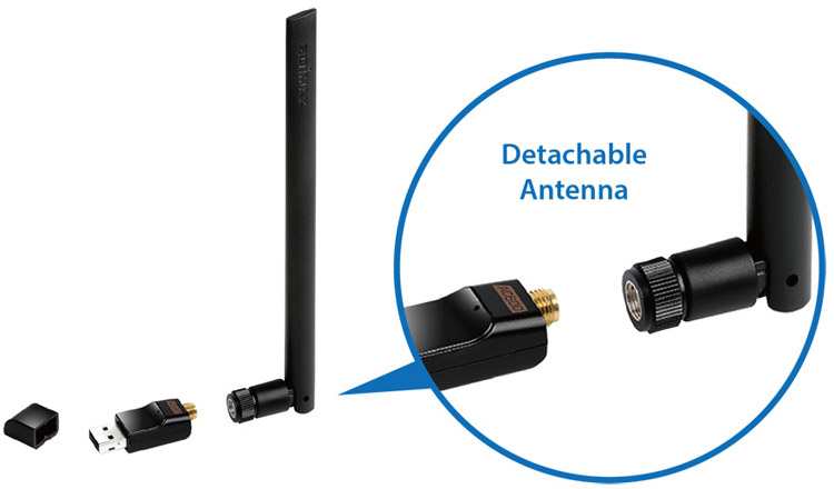 Edimax EW-7811USC AC600 Wi-Fi Dual-Band USB Adapter Detachable antenna