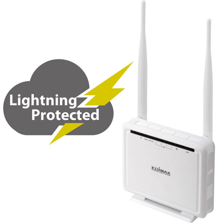 Edimax N300 Wireless ADSL Modem Router AR-7286WnAB_lightning_protected.png